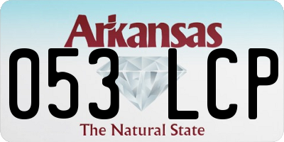 AR license plate 053LCP
