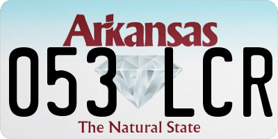 AR license plate 053LCR