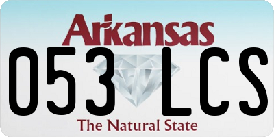 AR license plate 053LCS