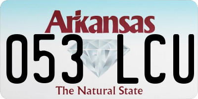 AR license plate 053LCU