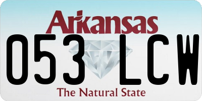 AR license plate 053LCW