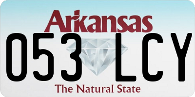 AR license plate 053LCY