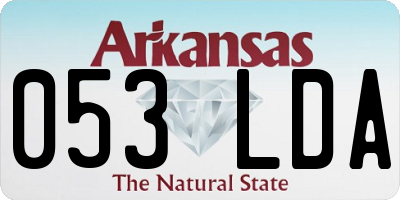 AR license plate 053LDA