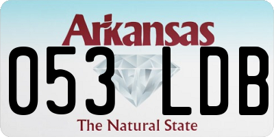 AR license plate 053LDB