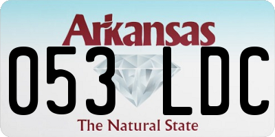 AR license plate 053LDC
