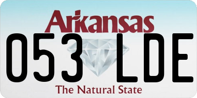 AR license plate 053LDE