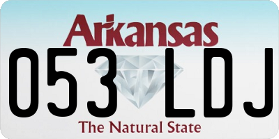 AR license plate 053LDJ