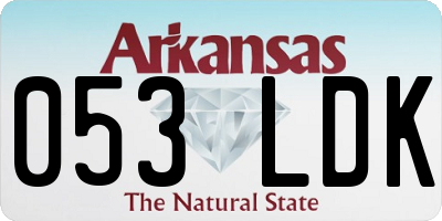 AR license plate 053LDK