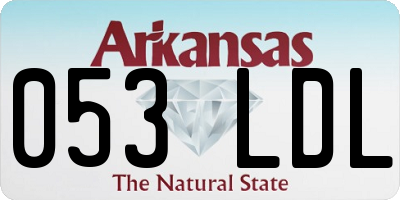 AR license plate 053LDL