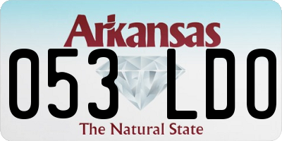 AR license plate 053LDO