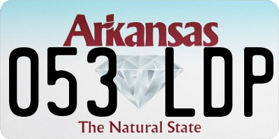 AR license plate 053LDP