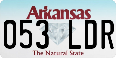 AR license plate 053LDR