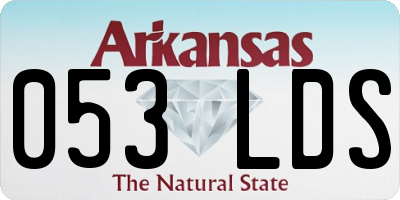 AR license plate 053LDS