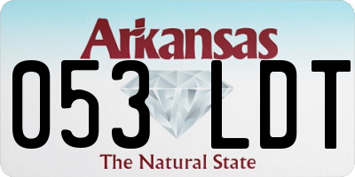 AR license plate 053LDT