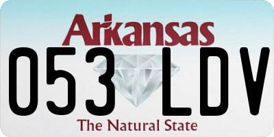 AR license plate 053LDV