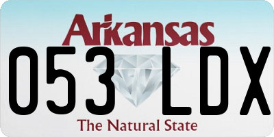 AR license plate 053LDX
