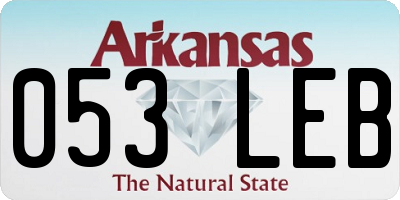 AR license plate 053LEB