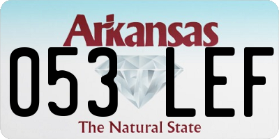 AR license plate 053LEF