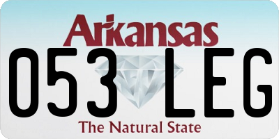 AR license plate 053LEG