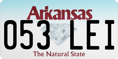 AR license plate 053LEI