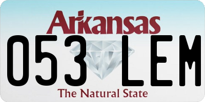 AR license plate 053LEM