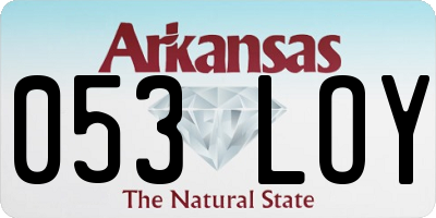 AR license plate 053LOY