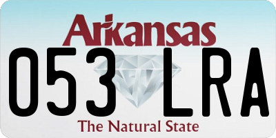 AR license plate 053LRA