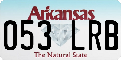 AR license plate 053LRB