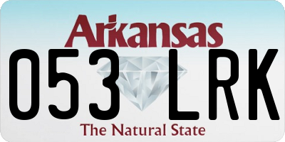 AR license plate 053LRK