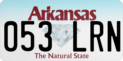 AR license plate 053LRN