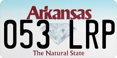 AR license plate 053LRP