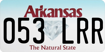 AR license plate 053LRR