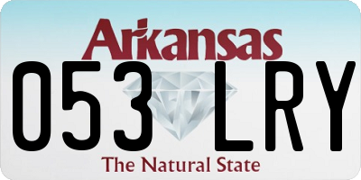 AR license plate 053LRY