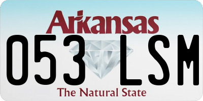 AR license plate 053LSM