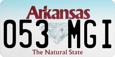 AR license plate 053MGI