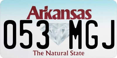 AR license plate 053MGJ