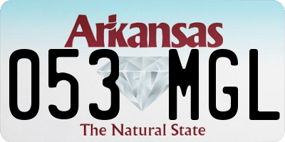 AR license plate 053MGL