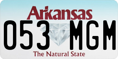 AR license plate 053MGM