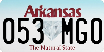 AR license plate 053MGO