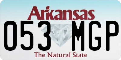 AR license plate 053MGP