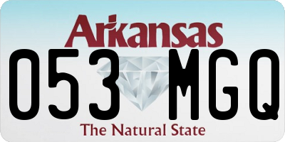 AR license plate 053MGQ