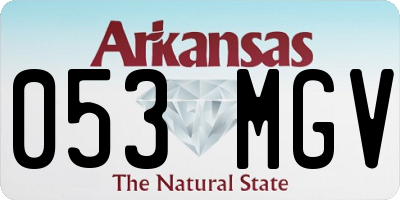 AR license plate 053MGV