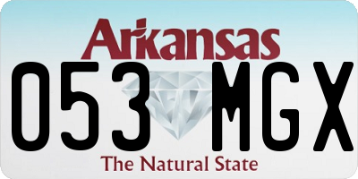 AR license plate 053MGX