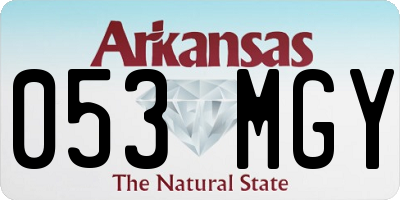AR license plate 053MGY