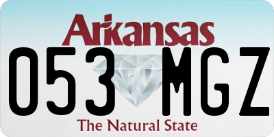 AR license plate 053MGZ