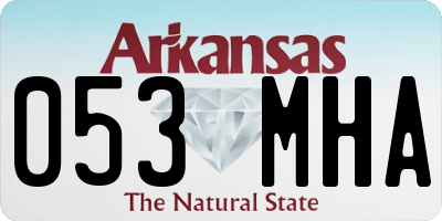 AR license plate 053MHA