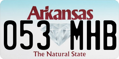 AR license plate 053MHB