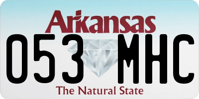 AR license plate 053MHC
