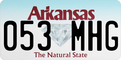 AR license plate 053MHG