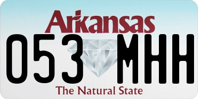 AR license plate 053MHH